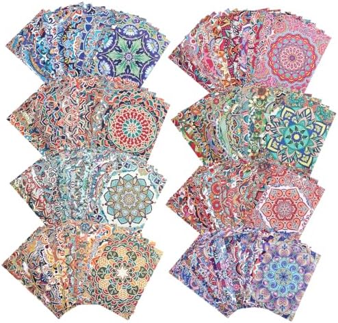 160 Sheets Boho Mandala Scrapbook Paper Set, Journaling Scrapbooking Supplies Craft Decoupage Papers Kit, Ephemera for Junk Journal Bullet Journals Well Posters Room Decor for Card Making Gift