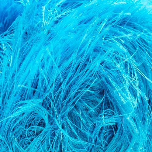 Estako Eyelash Yarn, Soft Fuzzy Faux Fur for Crochet, Turquoise