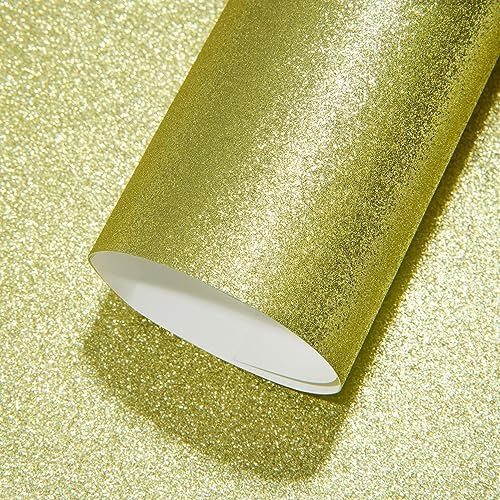 15 Sheets Golden Glitter Cardstock 12" x 12" 110lb Square Paper