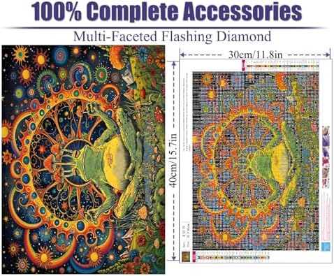 VIGEGU Celestial Bodies Diamond Art Kits for Adults Beginners,Diamond Painting Kits for Adults,5D Full Drill DIY Diamond Dot Gem Art Kit Wall Home Decor Arts Craft 12x16 inch
