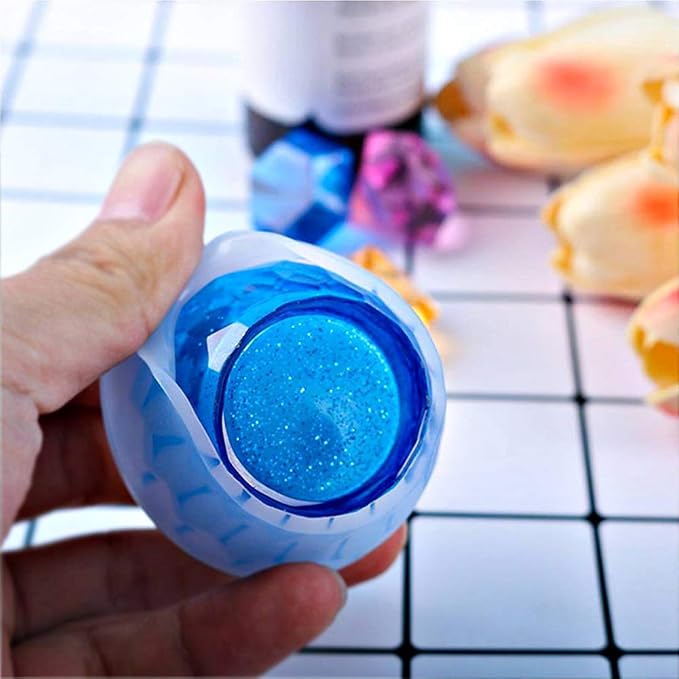 Resin Molds Silicone Kit 20Pcs,Epoxy Resin Molds Including Sphere,Cube,Pyramid,Square,Round, Used for Create Art,DIY,Coasters,Candles.Bonus Decorative Sequins and The Complete Set(20PCS Resin molds)