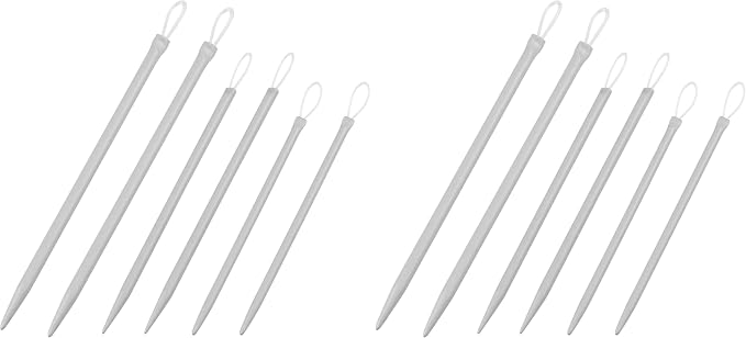 Zuoyou 6 Pcs Nylon Thread Rope Threader Yarn Thread Large Eye Wool Needle Threader Weave Knitting Needle Yarn Sewing Needle Sweater Needle Knitting Tool (Pack of 2)