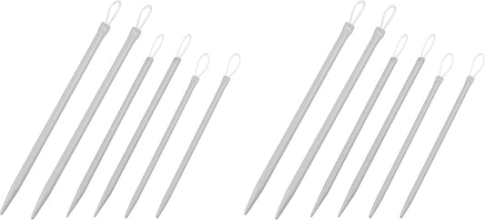 Zuoyou 6 Pcs Nylon Thread Rope Threader Yarn Thread Large Eye Wool Needle Threader Weave Knitting Needle Yarn Sewing Needle Sweater Needle Knitting Tool (Pack of 2)