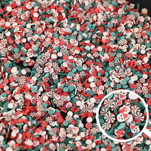 LIKETURE Fake Sprinkles 110g Fake Christmas Sprinkles Non-edible Craft Sprinkles Faux Sprinkles for Crafts Plastic Sprinkle Decoration Slime Sprinkles Slime Add Ins Shaker Card Filler(Light Green)