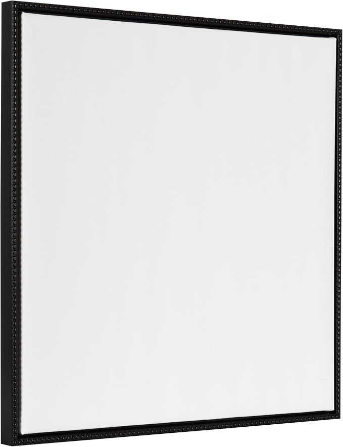 Kate and Laurel Sylvie Blank Framed Canvas Wall Art; 30x30 Black Beaded; Vintage Modern Empty Canvas for Paint-Your-Own Art; Ready to Paint Premium Canvas Already Framed