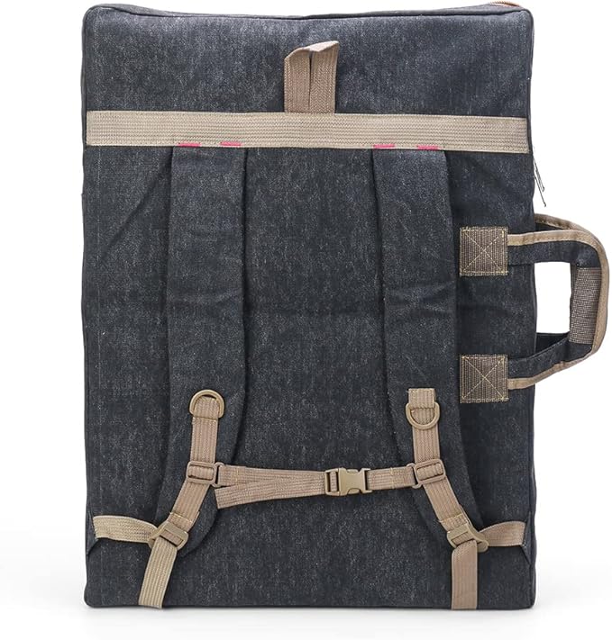 TRANSON Art Portfolio Case Artist Backpack Canvas Bag Large 26” x 19.5”
