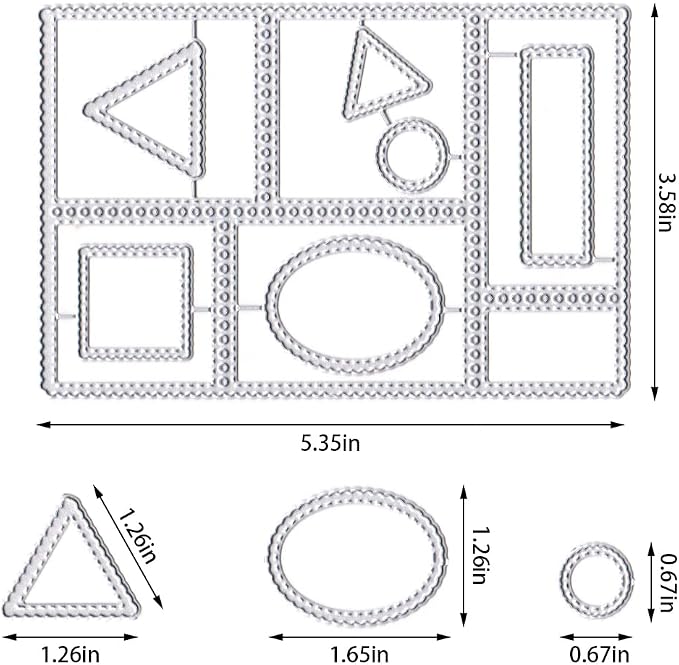 Estivaux Rectangles Labels Banner Die Cuts for Card Making, Words Tab Note Cutting Dies Card Frame Dies Stencils Embossing Template for Scrapbooking DIY Cards Album Crafts Supplies