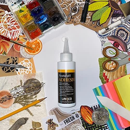 Lineco Neutral pH Adhesive, Acid Free All-Purpose Glue, White, 8 OZ, 2 Pack