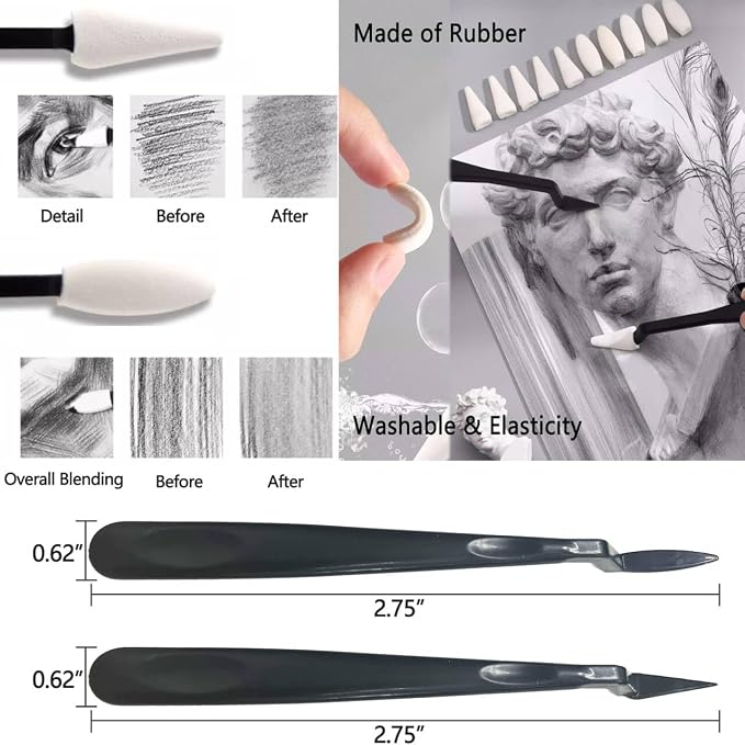 99 PCS Drawing Set, with 50 Page Drawing Pad, Coloring Book,Sketching, Graphite, Charcoal, Coloring Pencils, Blending Tools, Art Supplies Pencil Kit for Artists Adults Beginner Family Friends