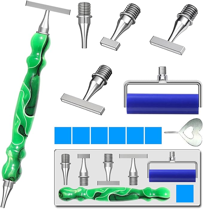 LEIYULY 13 PCS Thin Diamond Art Pens, Ergonomic Diamond Art Accessories