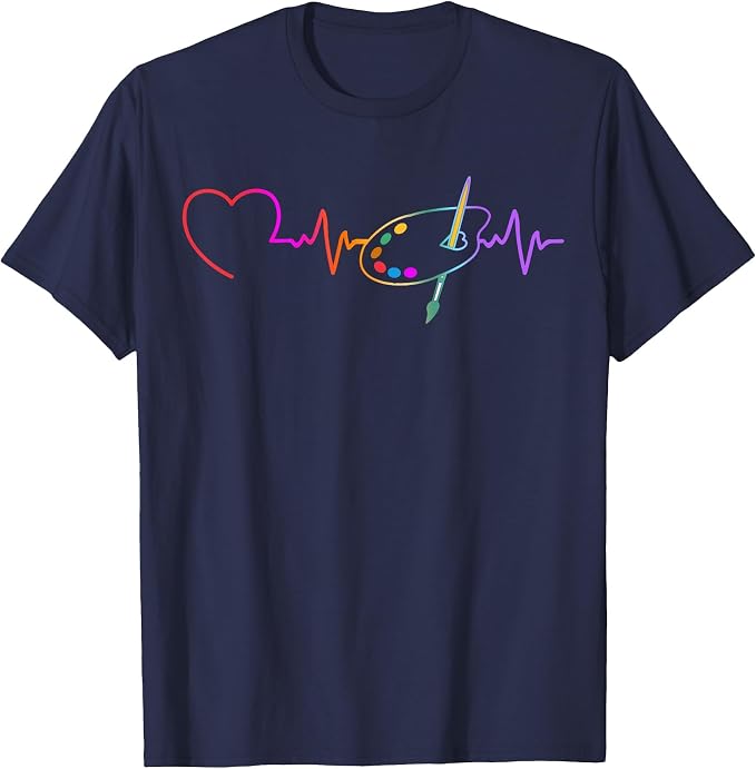 Funny Paint Palette Brush Artist Painter Art Teacher Men Kid T-Shirt