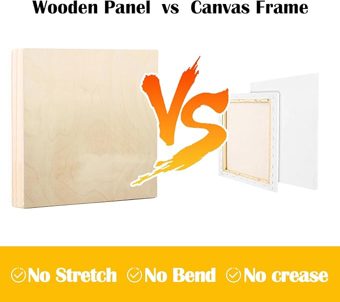Falling in Art 2 Pack 16x16'' Unfinished Gallery Birch Wood Canvas Panels
