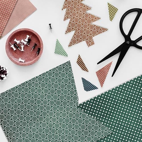 24 Sheets Brown Dot Scrapbook Paper 12x12 Inch 160gsm Double Side