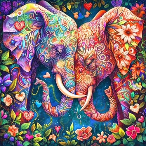 Diamond Art Kits for Adults, Elephant Diamond Art Painting Kits for Adults