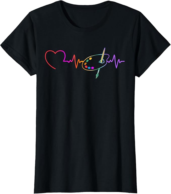 Funny Paint Palette Brush Artist Painter Art Teacher Men Kid T-Shirt