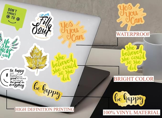 300PCS Motivational Inspirational Stickers for Scrapbook Planner Journaling