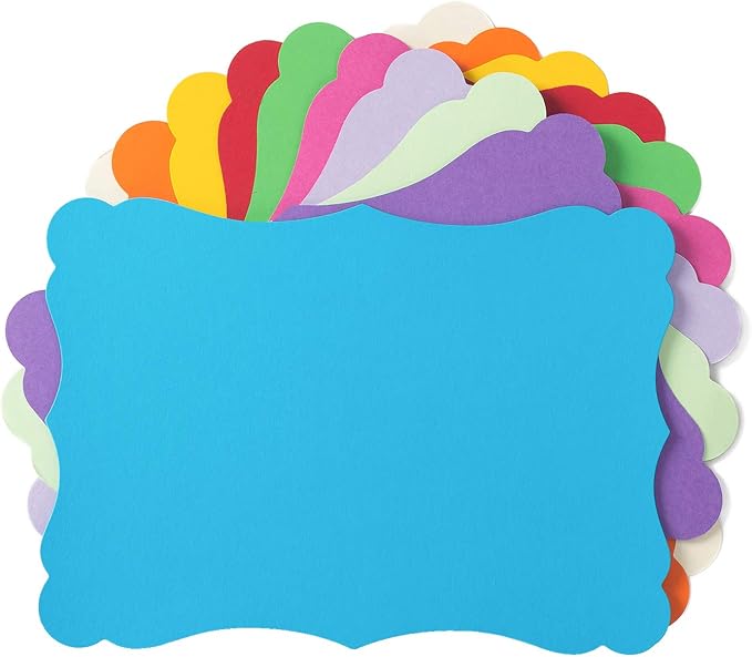 50 Pack Blank Kraft Greeting Cards, Multicolored, 5x7IN