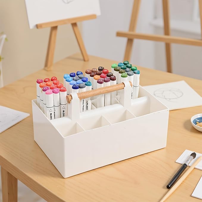 Buqoo Desk Organizer with 8 Compartments for Office Supplies