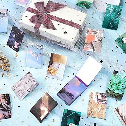 Outus 300 Sheets Washi Paper Sticker Aesthetic Stickers Set for Journaling Travel Planner Stickers for Scrapbooking Vintage Washi Sticker Book for Diary Calendar DIY Craft Album(Gentle Style)