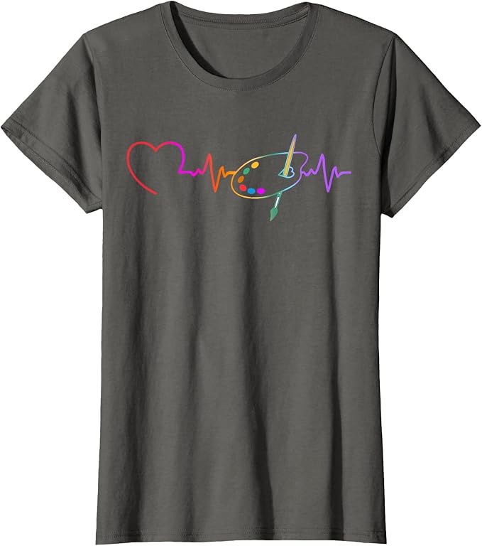 Funny Paint Palette Brush Artist Painter Art Teacher Men Kid T-Shirt