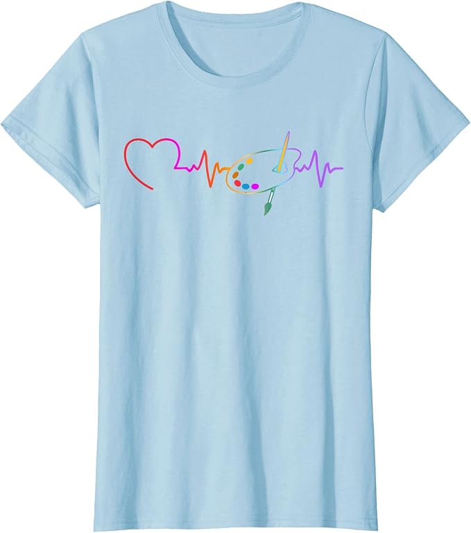 Funny Paint Palette Brush Artist Painter Art Teacher Men Kid T-Shirt