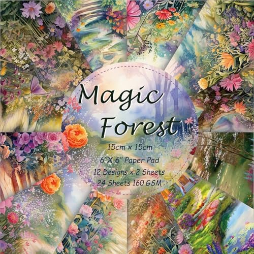 6x6" Scrapbooking Paper Pad Single Sided Decorative Colored Papers