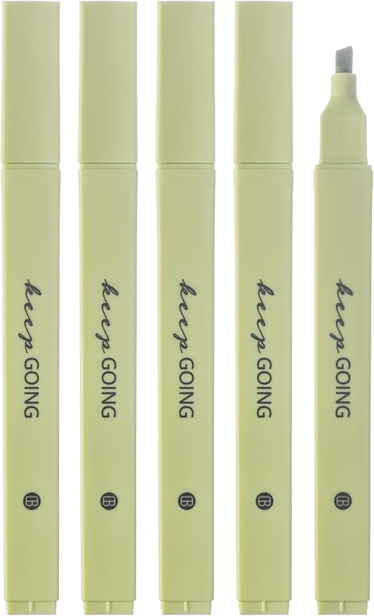 DIVERSEBEE Bible Highlighters with Soft Chisel Tip, No Bleed (Green)