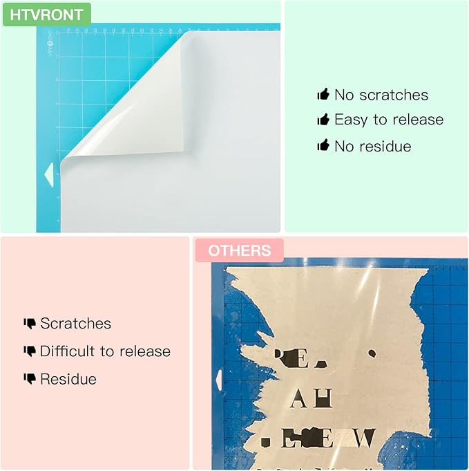 HTVRONT Cutting Mats 12"x24", 3 Pcs, Compatible with Cricut Maker/Explore | Standard Light Strong 3 Grip Variety Sticky Mats & Accessories, Compatible with Maker 4/3/Maker, Explore 5/4/3, Air 2/One