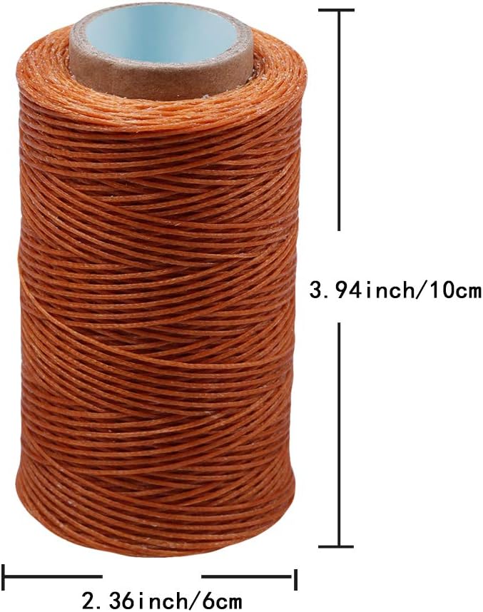 284Yards Leather Sewing Waxed Thread, 0.8mm Waxed Thread for Bookbinding | Waxed Thread for Bookbinding, Upholstery Thread Heavy Duty, Wax String for Leather Craft DIY/Bookbinding/Shoe Repairing
