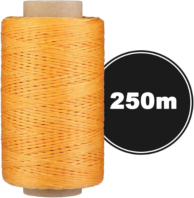 284Yards Leather Sewing Waxed Thread, 0.8mm Waxed Thread for Bookbinding | Waxed Thread for Bookbinding, Upholstery Thread Heavy Duty, Wax String for Leather Craft DIY/Bookbinding/Shoe Repairing