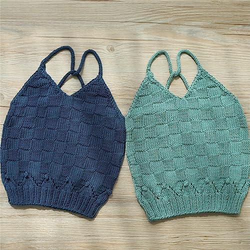 Fine Weight Knitted and Crocheted Cotton Yarn, 100% Long Staple Cotton Yarn, Baby Sports, 2 Packages of 100g/3.52oz (Per Skein 50g/162yards)-Navy Blue