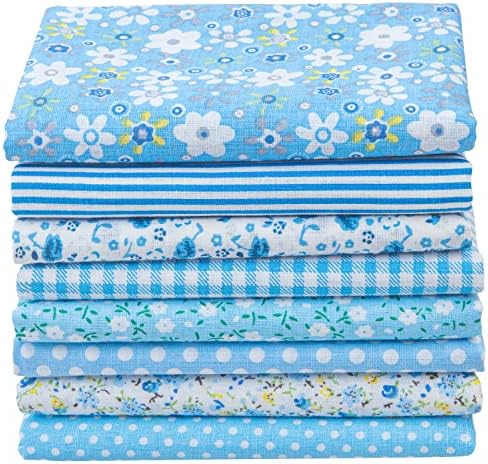 Aubliss 8pcs Fat Quarter Fabric Bundles (100% Cotton - 20'' x 20'')