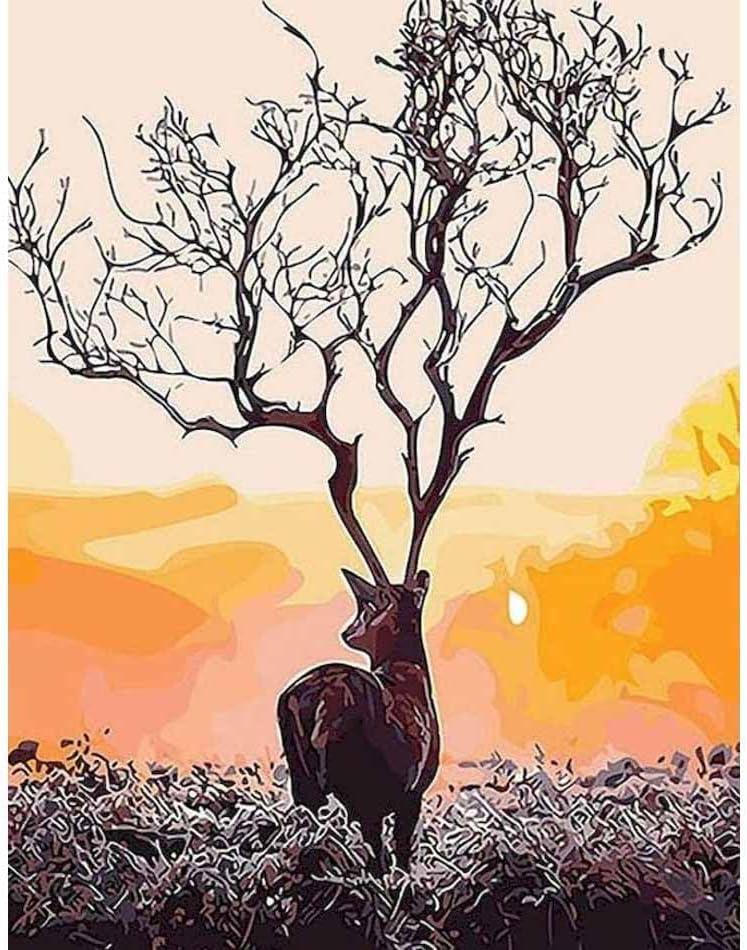 LCOZX Animal Paint by Numbers Kit for Adults Beginners 16x20 Inch