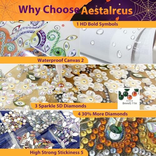Halloween Diamond Art Kits for Adults Special Shape Diamond Painting