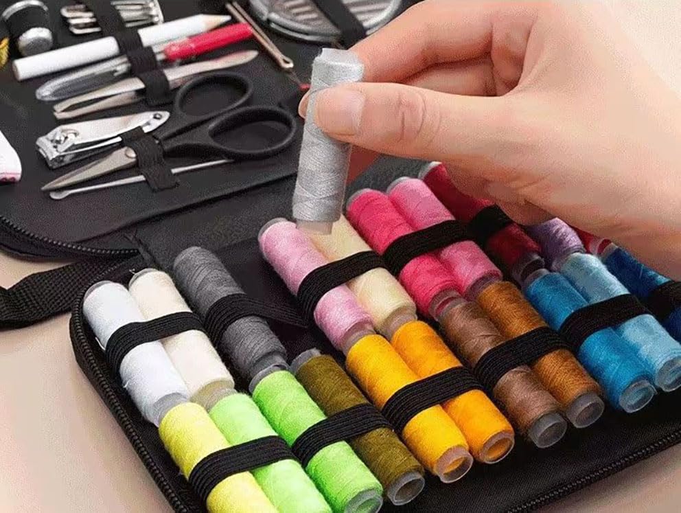 Sewing Kit for Adults, 205Pcs Professional Sewing Supplies Accessories with Tailor Scissors,Premium Sewing Supplies Set 30 Needles,Yarn Snips and More for Travel Home Beginners (205)