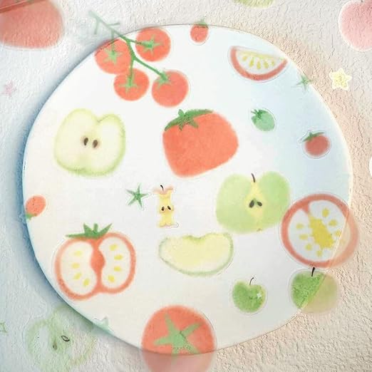 4 Rolls Washi Tape Set,Cute Washi Tape Stickers with Die Cutting,Cartoon Fruit PET Washi Tape,Self-Adhesive Waterproof PET Tape,DIY Crafts Decorative Tape for Journaling Scrapbooking Supplies