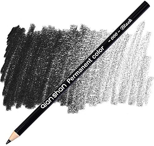 qianshan 5Pcs Black White Color Pencils - Permanent Color Drawing Pencil Oil-based Wooden Colored Pencils for Artist and Beginner Art Projects, 2 Colors of 3 White, 2 Black