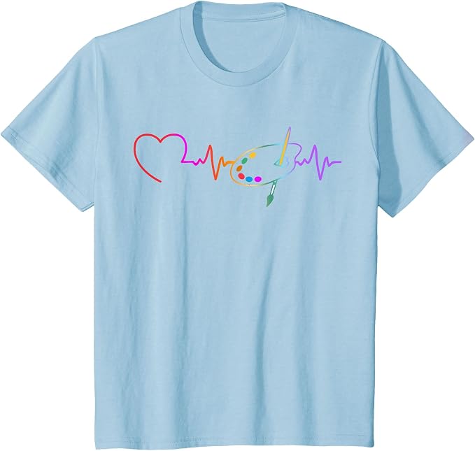 Funny Paint Palette Brush Artist Painter Art Teacher Men Kid T-Shirt