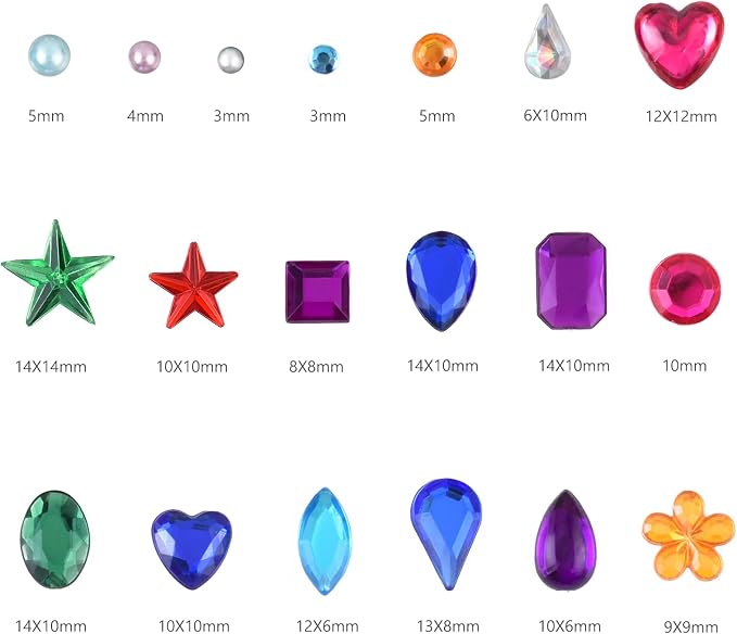 3897 Pcs Gems Stickers, Self Adhesive Gems, Bling Rhinestones for Crafts