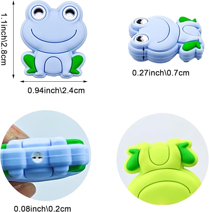10 Pack Colorful Frog Knitting Needle Stoppers Knitting Needles Point Protectors Silicone Needle Point Protectors Knitting Accessories and Supplies Knitting Tools