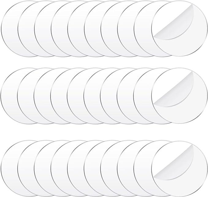 Jetec 30 Pcs 3.5 Inch Acrylic Circle Disc Clear Round Blanks for Crafts