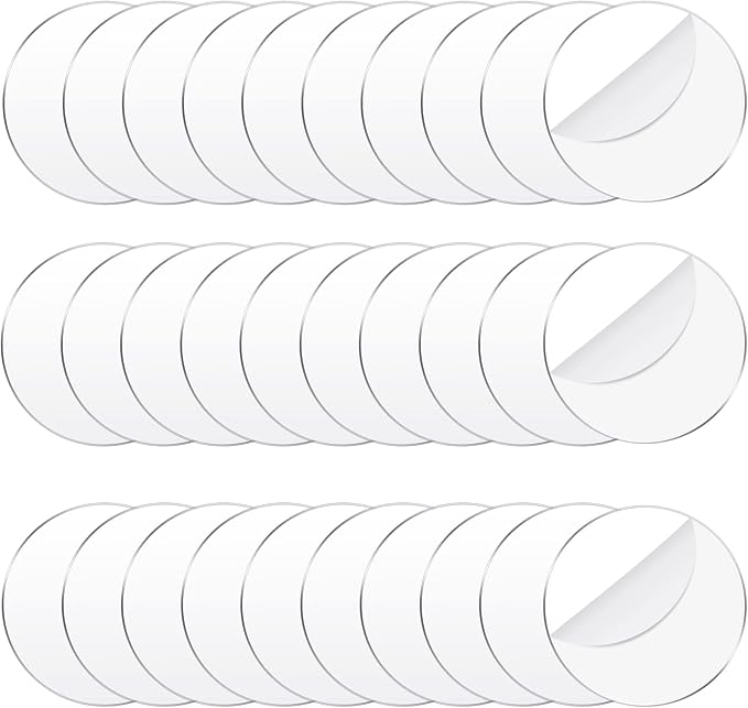 Jetec 30 Pcs 5 Inch Acrylic Circle Disc Clear Round Blanks for Crafts