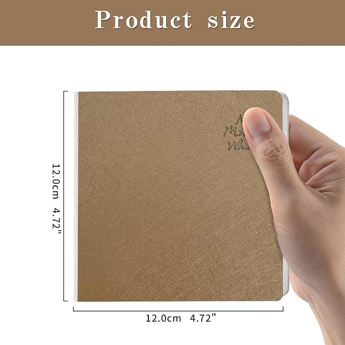 Pink Champagne Hardcover Sketchbook Square Hardbound Sketch Journal 4.7 x 4.7 Inch 42 Sheets Art Book 250GSM Ultra Smooth Paper Ideal for Pencils,Water Color Pen,Marker Pen