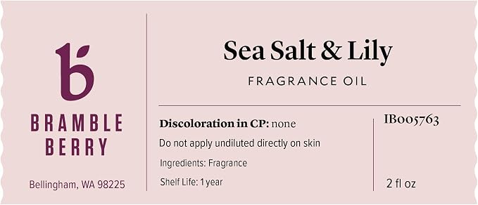 BrambleBerry Sea Salt Lily Fragrance Oil | Ocean for Soap, Candles & Lotion