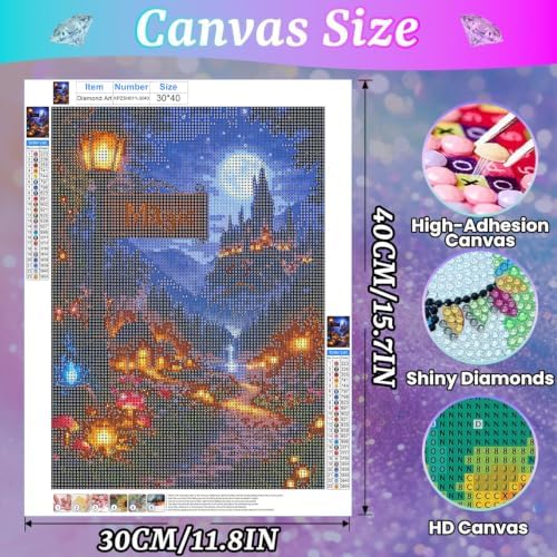 Diamond Art Kits for Adults Magic Castle,Diamond Painting Kits for Adults