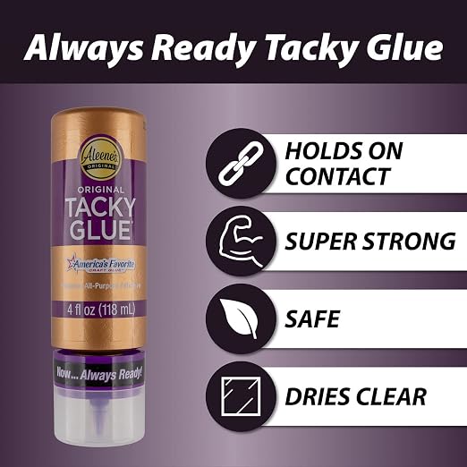 Craft County,All Purpose Tacky Glue – Dries Clear– 4 OZ – 3 Pack,White