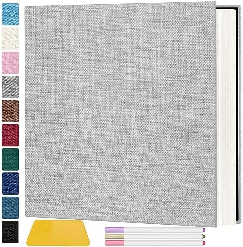 Zesthouse Photo Album Self Adhesive Pages, 60 Pages Magnetic Scrapbook Albums with Sticky Page, Photos Album Holds 8x10 & 5X7 & 4x6 & 6x8 & 3x5, Large Picture Book Ideal Gift for Family Wedding Baby