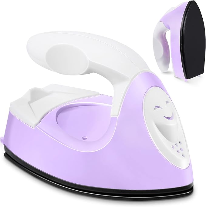 Honoson Mini Craft Iron with Charging Base Tiny,Light Purple