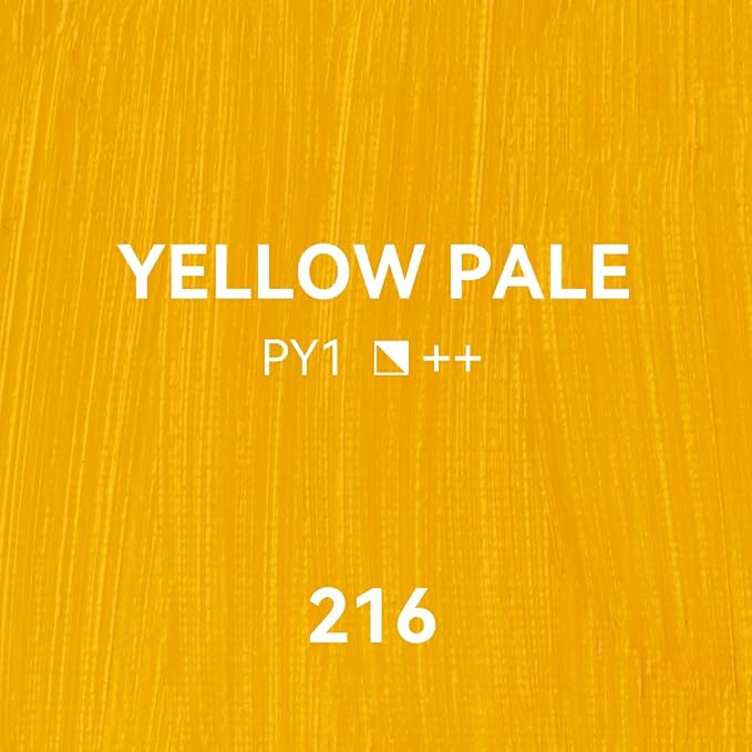 PHOENIX Yellow Pale Oil Paint - Studio Oil Paint Single Large Tube - 170ml / 5.75 Fl oz. Yellow Pale 216
