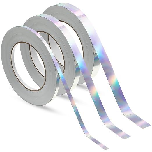 Zonon Laser Colorful Foil Tape for Wall Decor Self Adhesive 5/10/15mm
